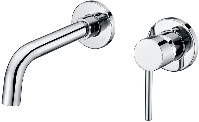 Sumerain Wall Mount Bathroom Faucets,Single Handle with Brass Rough-in Valve in Modern Chrome Finish,1/2 NPT Standard Thread for US - Image 4